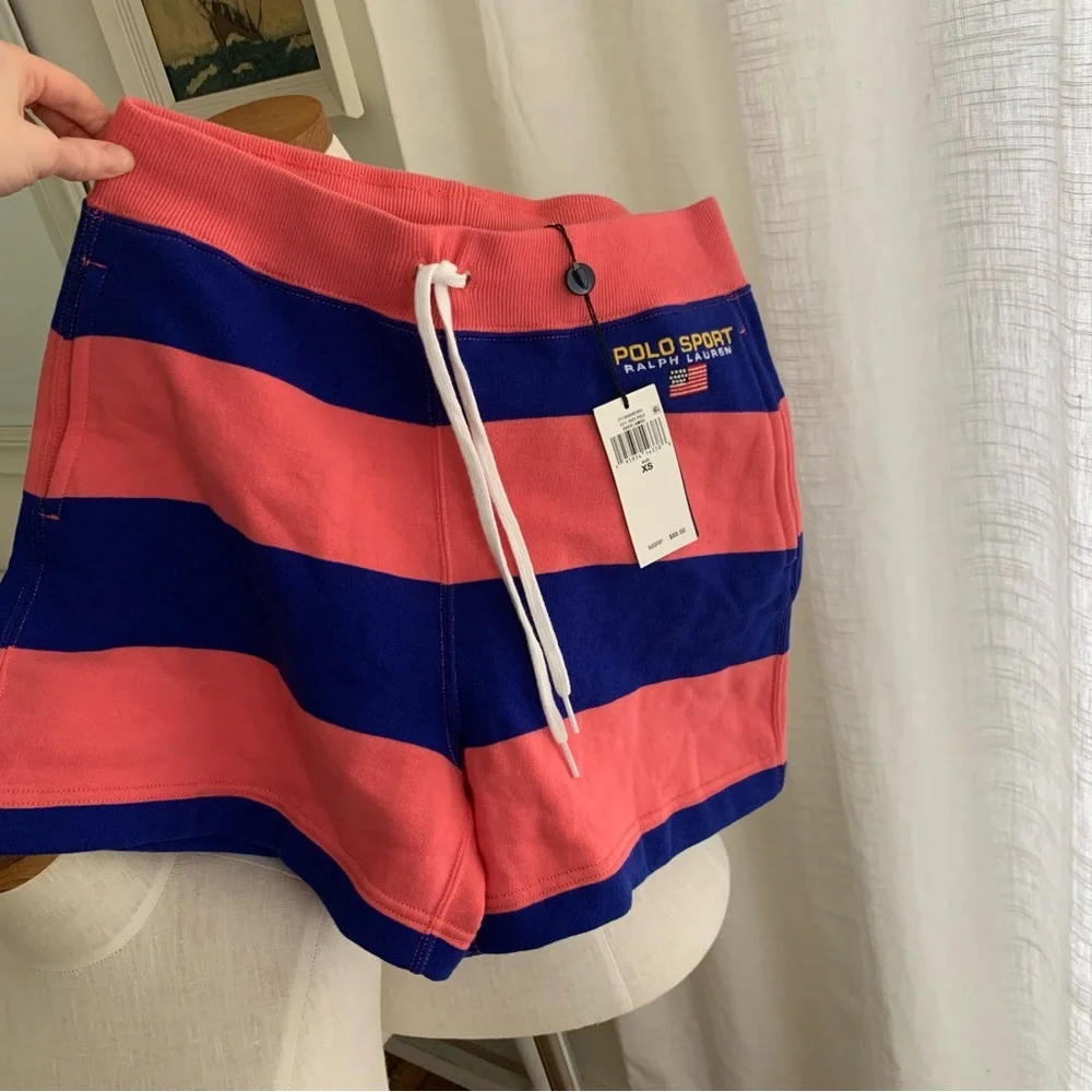 Ralph Lauren Stripe Shorts Sweatpants - Picture 1 of 10
